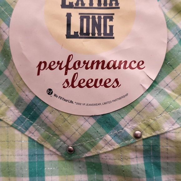 Twenty X western green/blue with silver sparkle, snap buttons. - Picture 4 of 5